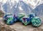 Mega-Hedrals 7-Dice Set CHX22546 - Festive Waterlily/White